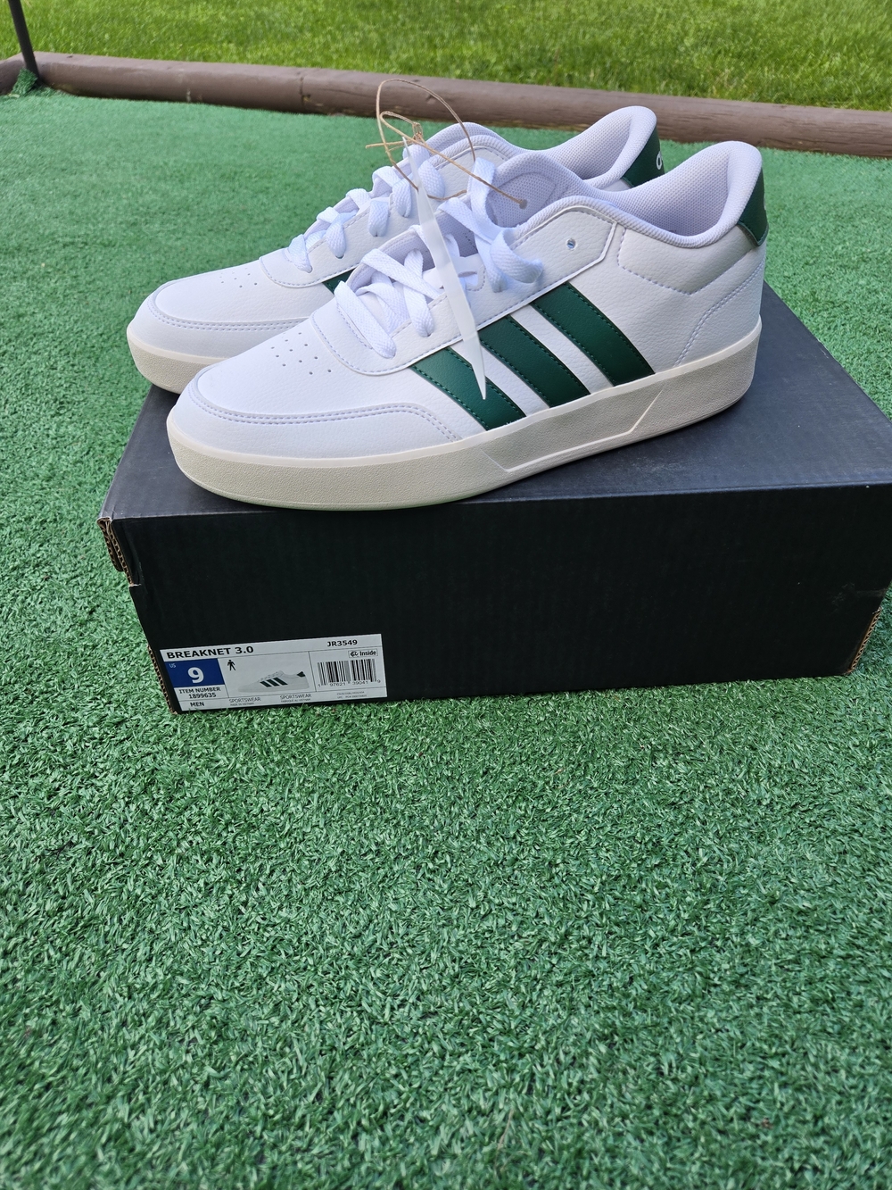 Adidas Breaknet 3.0 White & Green Men's Sneakers